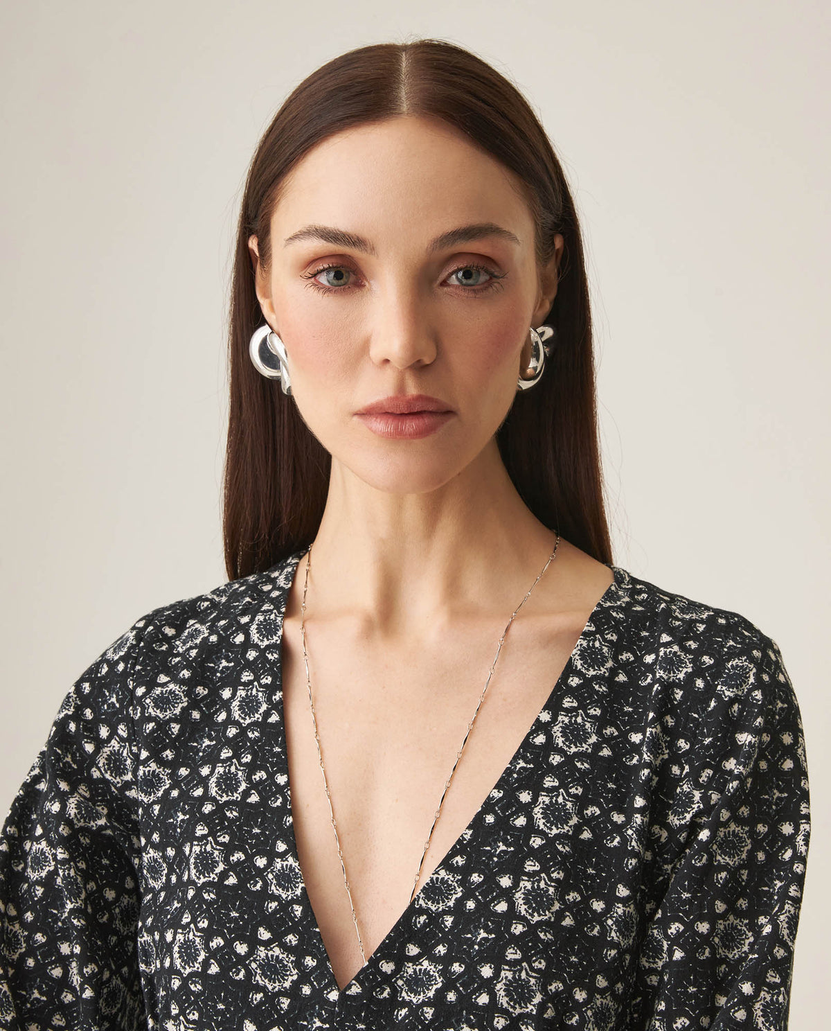 Women´s Long Printed Dress - Black 63_779H001_NEG194004_3