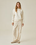 Womens Sweatshirt Closed Wide Silhouette Cotton Blend - Raw 63_781H000_CRU110606_4