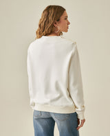 Womens Sweatshirt Closed Crewneck Cotton Blend Dual Jersey-Piqué Texture - Raw 63_781H002_CRU120000_6