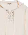 Womens Sweatshirt Closed Wide Silhouette Cotton Blend Waffle Texture - Raw 63_781H004_CRU114302_8