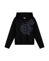 Womens Sweatshirt Hoodie Style Loose Fit Cotton Blend Animal Print Flock - Black 63_781H005_NEG194004_3