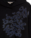 Womens Sweatshirt Hoodie Style Loose Fit Cotton Blend Animal Print Flock - Black 63_781H005_NEG194004_8