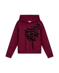 Womens Sweatshirt Hoodie Style Loose Fit Cotton Blend Animal Print Flock - Red 63_781H005_ROJ191522_3