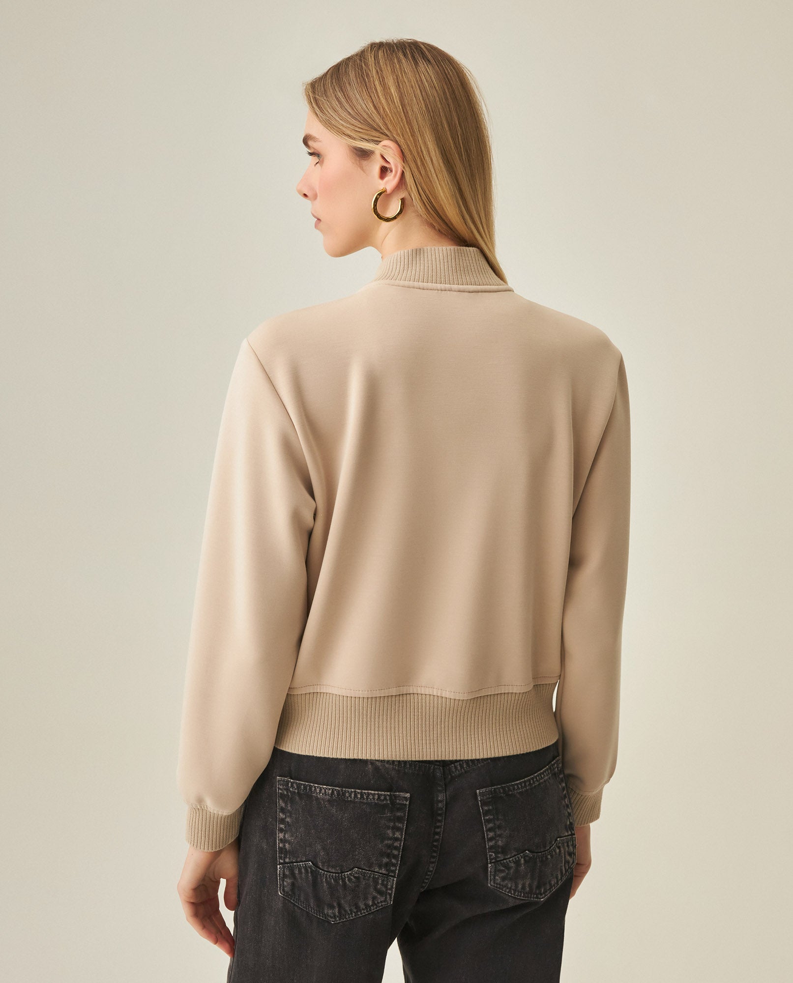 Women´s Bomber Sweater - Beige 63_782H005_BEI161102_6
