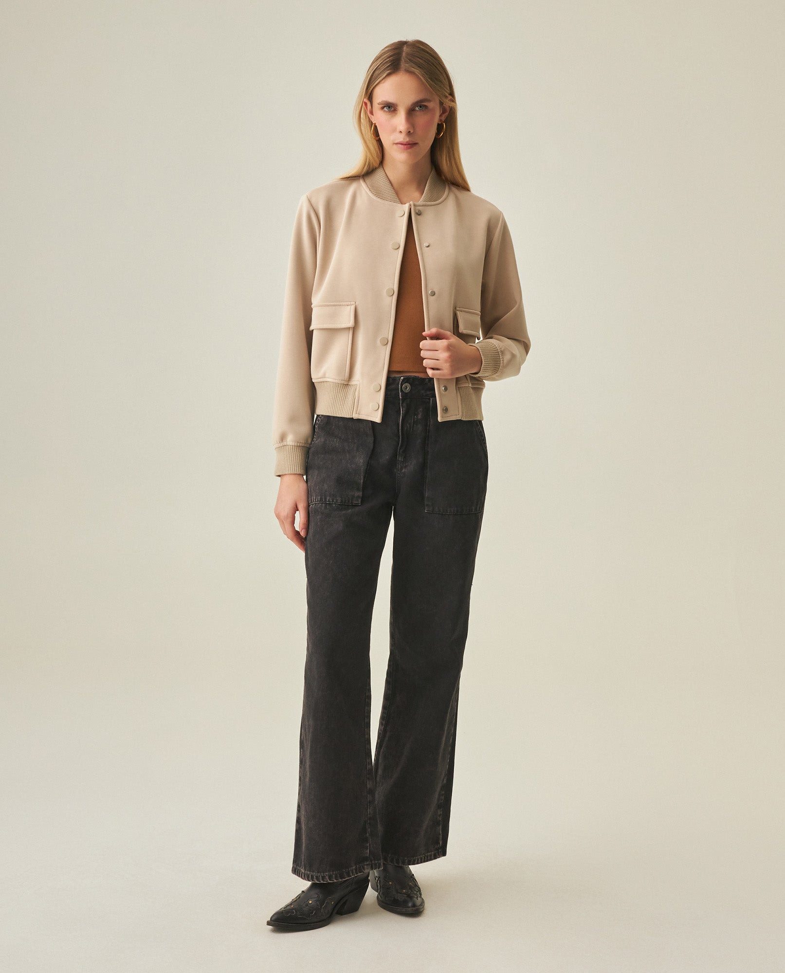 Women´s Bomber Sweater - Beige 63_782H005_BEI161102_7