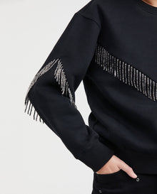 Women´s Cotton-Blend Rhinestone Sweatshirt - Black 63_784G100_NEG194007_4