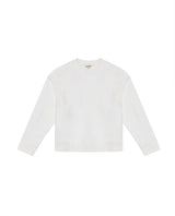 Women's Embroidered Crew Neck Sweatshirt in Cotton Stretch Blend, Evening - 1