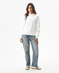 Women's Stone Accent Hooded Sweatshirt in Cotton-Polyester Blend, Ceremony - 3