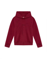 Women's Stone Accent Hooded Sweatshirt in Cotton-Polyester Blend, Ceremony - 1