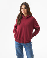 Women's Stone Accent Hooded Sweatshirt in Cotton-Polyester Blend, Ceremony - 2