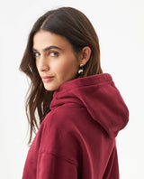 Women's Stone Accent Hooded Sweatshirt in Cotton-Polyester Blend, Ceremony - 4