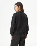 Women's Studded Oversized Crew Neck Sweatshirt in Cotton-Polyester Blend, Plaza - 5