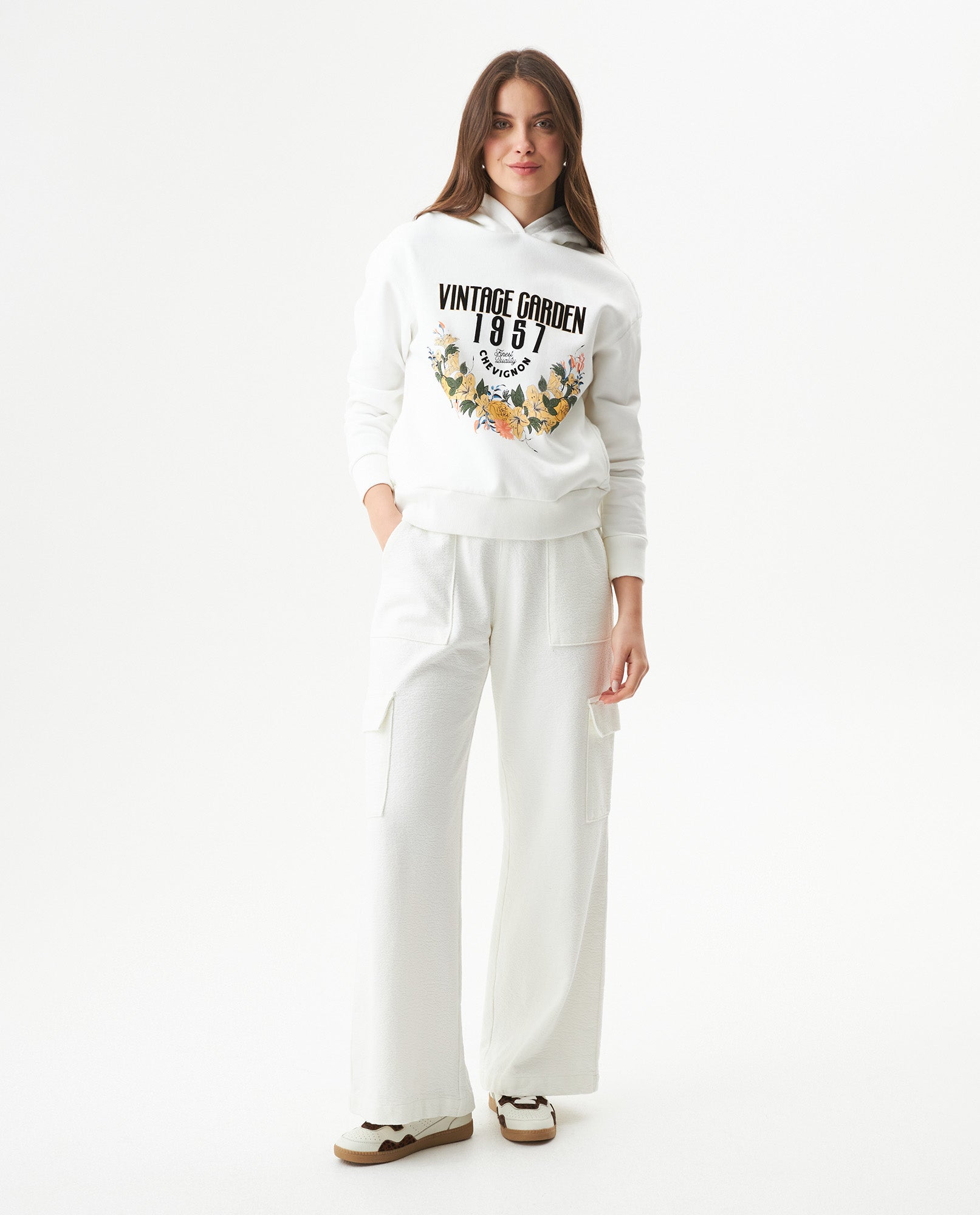 Women´s Flock-Print Hoodie - Raw 63_789G006_CRU110606_4