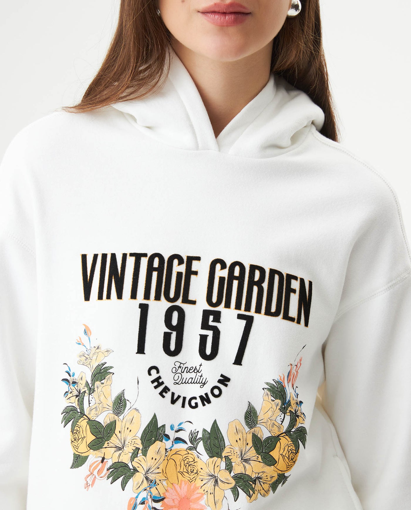 Women´s Flock-Print Hoodie - Raw 63_789G006_CRU110606_5