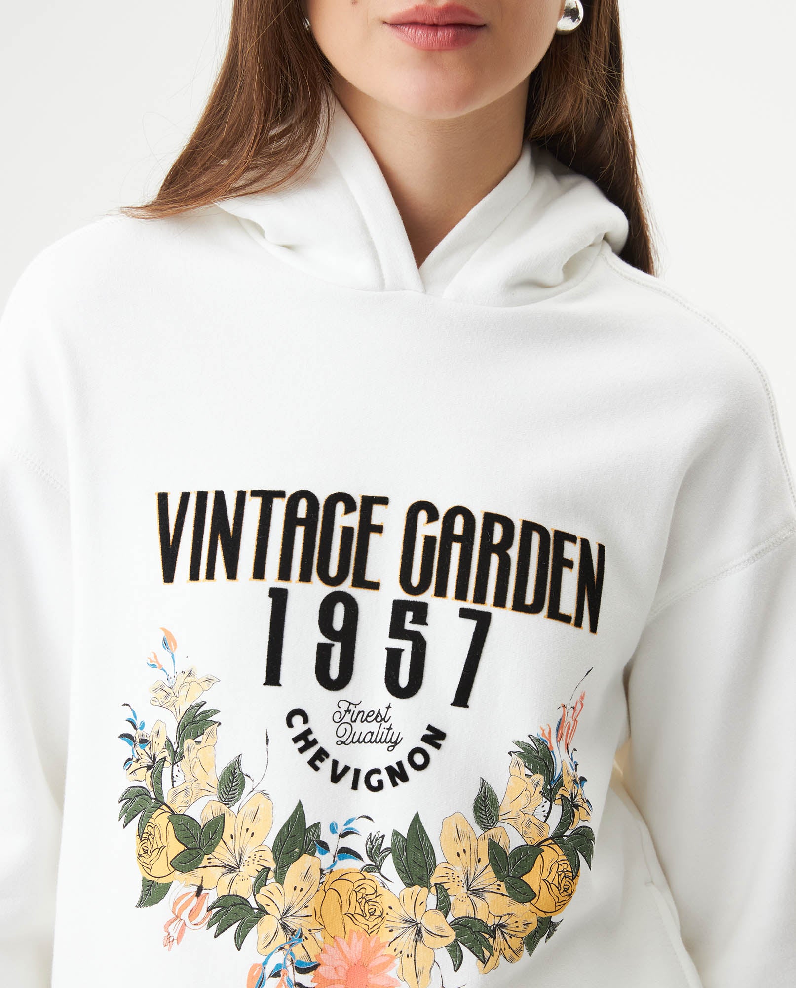 Women´s Flock-Print Hoodie - Raw 63_789G006_CRU110606_5