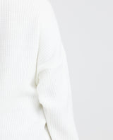 Women's Oversized Half-Button High Neck Sweater with Metal Chevignon Plate in Acrylic-Nylon - 6