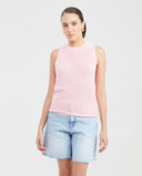 KNITTED TOP WITH CAP SLEEVES