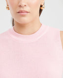 KNITTED TOP WITH CAP SLEEVES