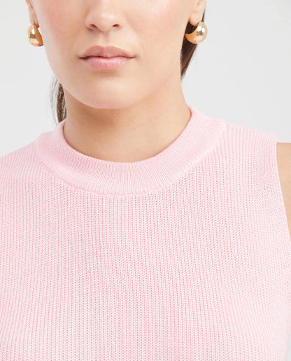 KNITTED TOP WITH CAP SLEEVES