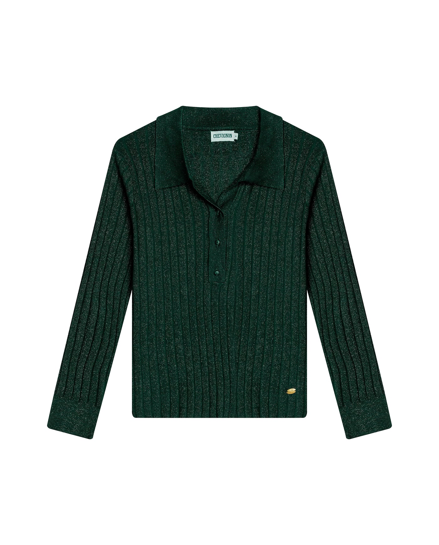 Womens Sweater Knit Straight Silhouette Viscose Blend - Dark Green 63_791H000_VER195406_3
