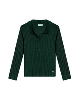 Womens Sweater Knit Straight Silhouette Viscose Blend - Dark Green 63_791H000_VER195406_3