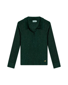 Womens Sweater Knit Straight Silhouette Viscose Blend - Dark Green 63_791H000_VER195406_3