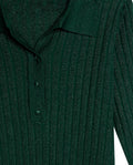 Womens Sweater Knit Straight Silhouette Viscose Blend - Dark Green 63_791H000_VER195406_8