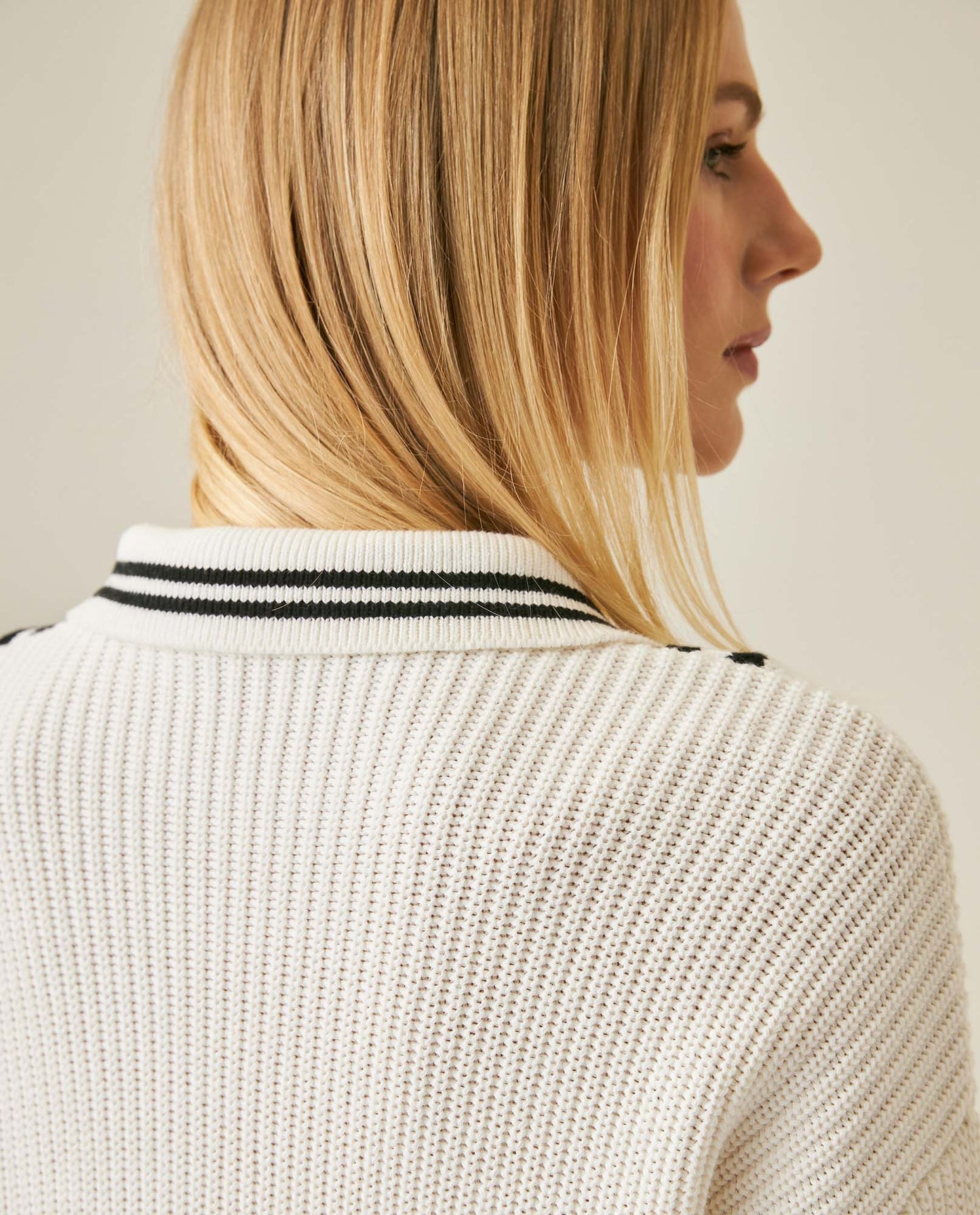 Womens Sweater Knit English Stitch Bomber Silhouette Cotton Varsity Appliqués - Raw 63_791H001_CRU110103_7