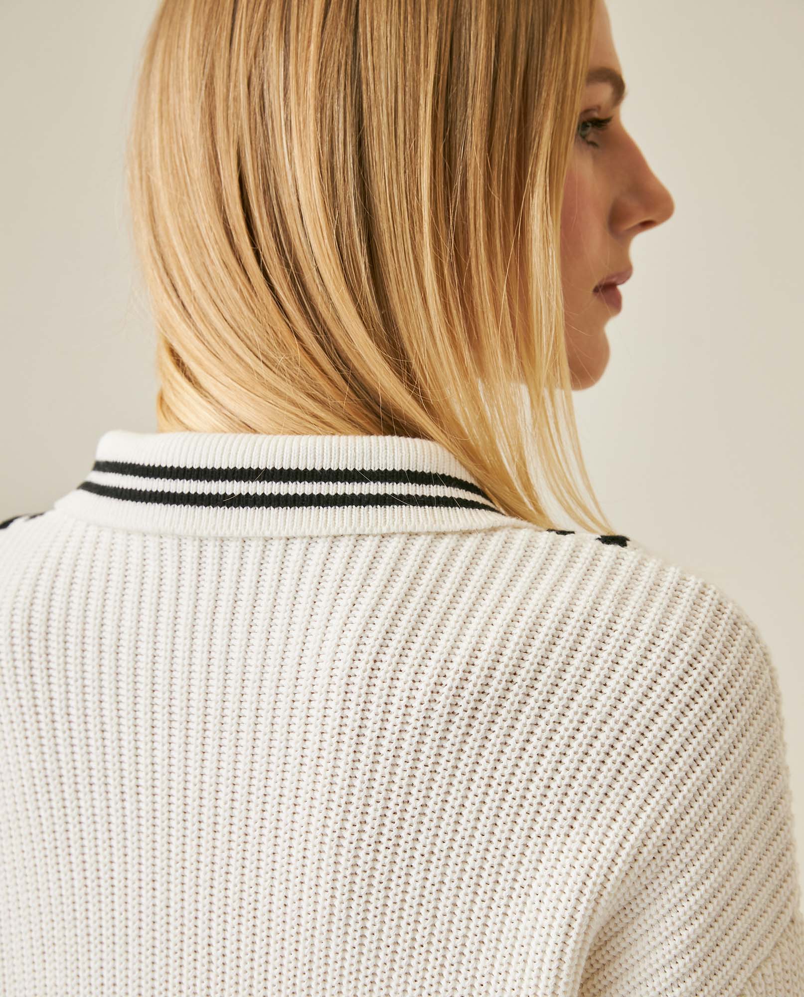 Womens Sweater Knit English Stitch Bomber Silhouette Cotton Varsity Appliqués - Raw 63_791H001_CRU110103_7