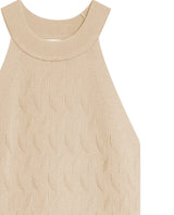 Womens Top Knit Mini Channel Halter Neck Viscose Blend - Raw 63_791H002_CRU110103_8
