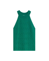 Womens Top Knit Mini Channel Halter Neck Viscose Blend - Green 63_791H002_VER170619_3