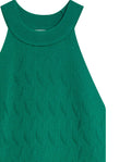 Womens Top Knit Mini Channel Halter Neck Viscose Blend - Green 63_791H002_VER170619_8