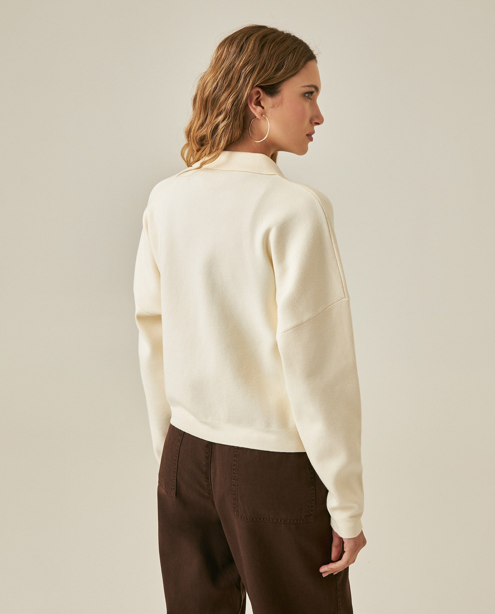 Womens Jacket Knit Cargo-Inspired Boxy Silhouette Viscose Blend - Raw 63_791H005_CRU110103_6