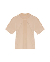 Womens Top Knit Ribbed Mandarin Collar Viscose Blend Super Lightweight Irregular Cuts Modern - Raw 63_791H006_CRU110103_3