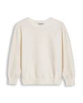 Womens Sweater Knit Long Sleeve Crewneck Viscose Blend Mini Sequins Ultra Soft Subtle Shine - Raw 63_791H011_CRU110103_3