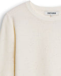 Womens Sweater Knit Long Sleeve Crewneck Viscose Blend Mini Sequins Ultra Soft Subtle Shine - Raw 63_791H011_CRU110103_8