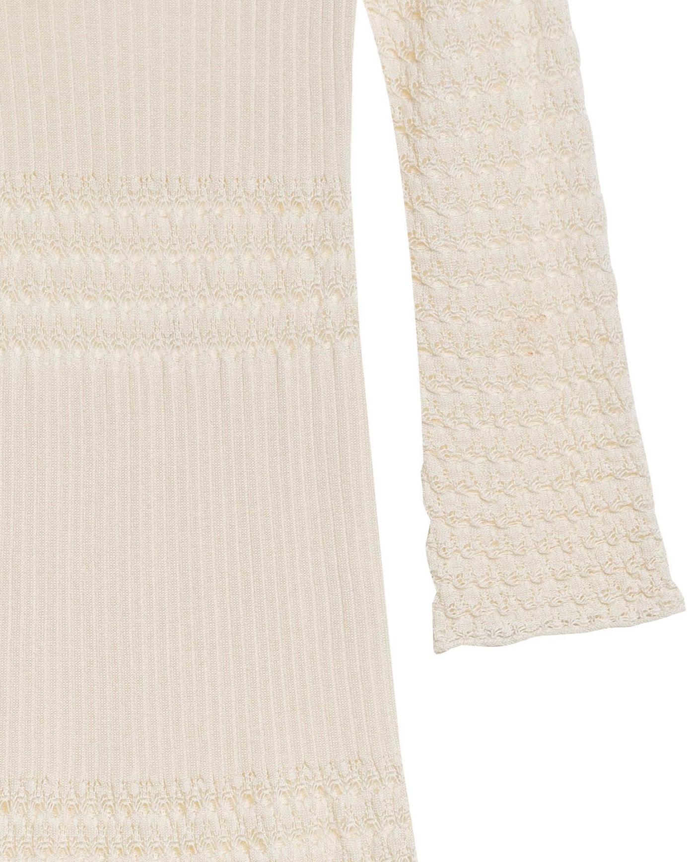 Womens Dress Knit Crochet Viscose Blend Continuous Artisan Crochet Deep V-Neck - Raw 63_791H013_CRU110103_8