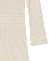 Womens Dress Knit Crochet Viscose Blend Continuous Artisan Crochet Deep V-Neck - Raw 63_791H013_CRU110103_8