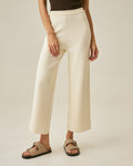 Womens Pants Knit Basic Wide Leg Crop Viscose Blend Set Two-Piece - Raw 63_791H014_CRU110103_0