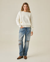 Womens Sweater Knit Acrylic Blend English Stitch Displaced Armhole Removable Pin Ribbed Cuffs - Mothers - Raw 63_791H015_CRU110103_4