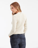 Women's Fitted V-Neck Cardigan with Crochet Buttonholes in Viscose - 4