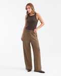 Women's Fitted Halter Neck Top with Crochet Detail in Recycled Cotton Blend - 2