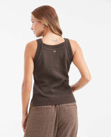 Women's Fitted Halter Neck Top with Crochet Detail in Recycled Cotton Blend - 4