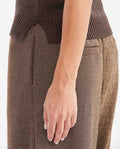Women's Fitted Halter Neck Top with Crochet Detail in Recycled Cotton Blend - 6