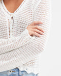 Women's Straight Fit Cardigan with Mixed Crochet Trim in Modal 63_792G007_CRU110103_4