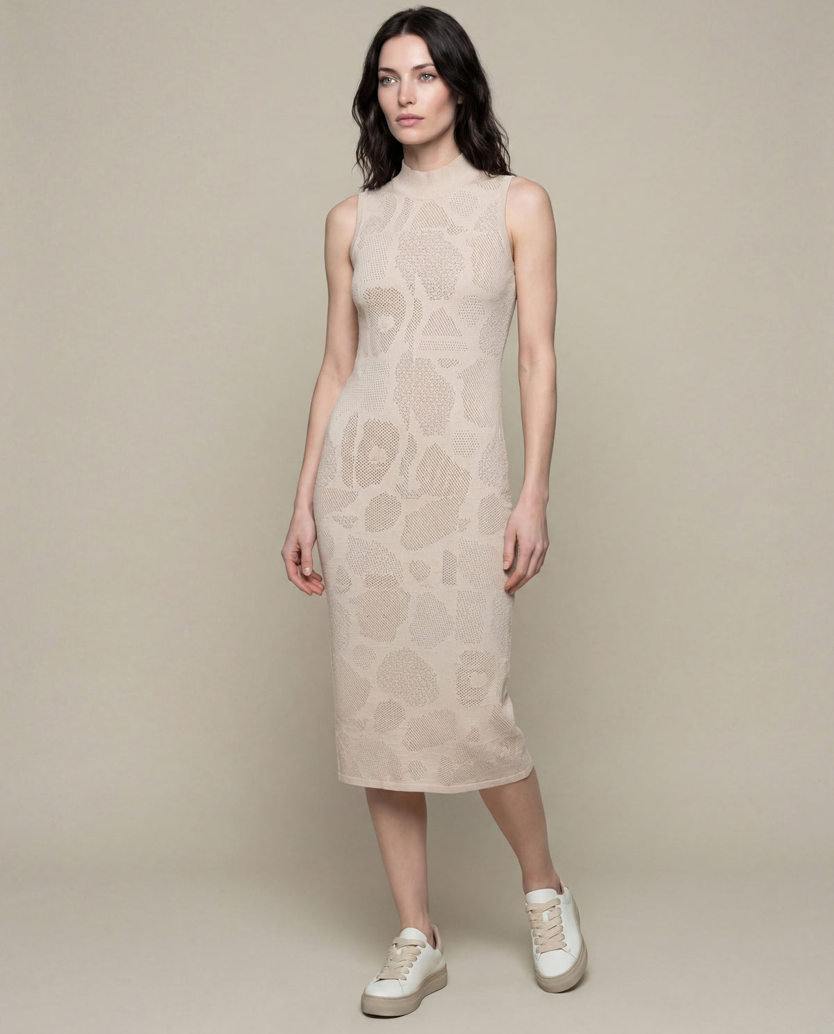 Women´s Jacquard Midi Dress | Chevignon USA | 792H006 - Raw 63_792H006_CRU110701_4