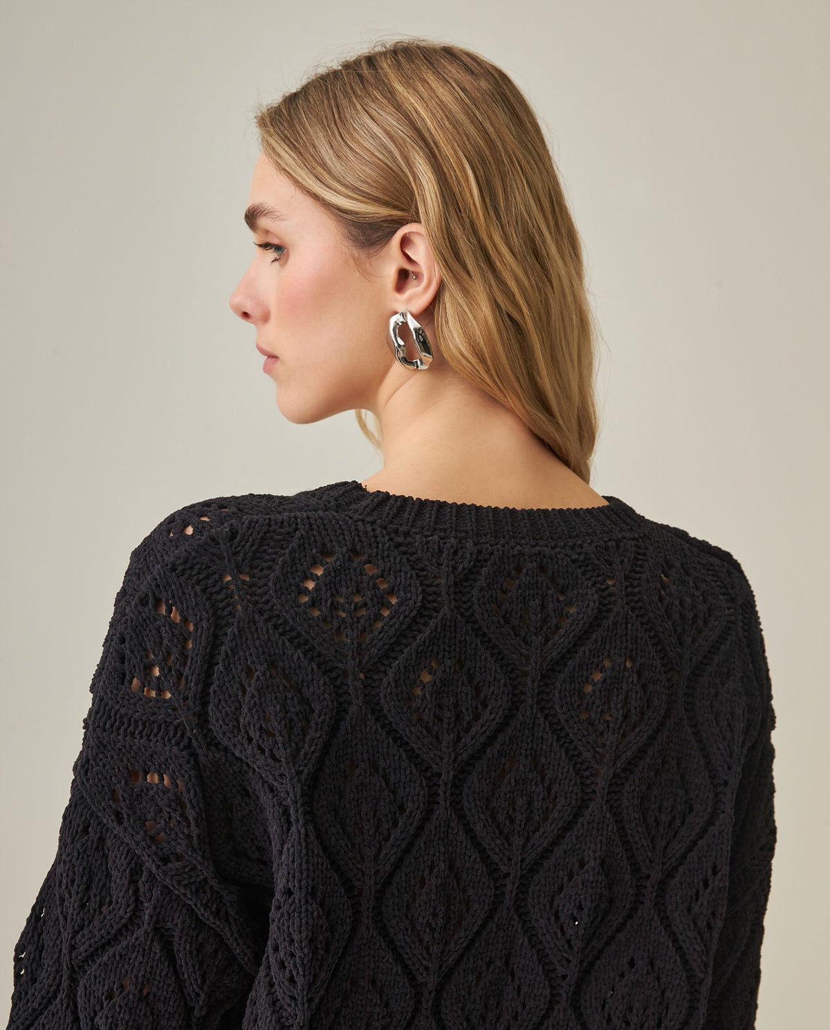 Women´s Oversize Knit Sweater - Black 63_792H009_NEG194004_7