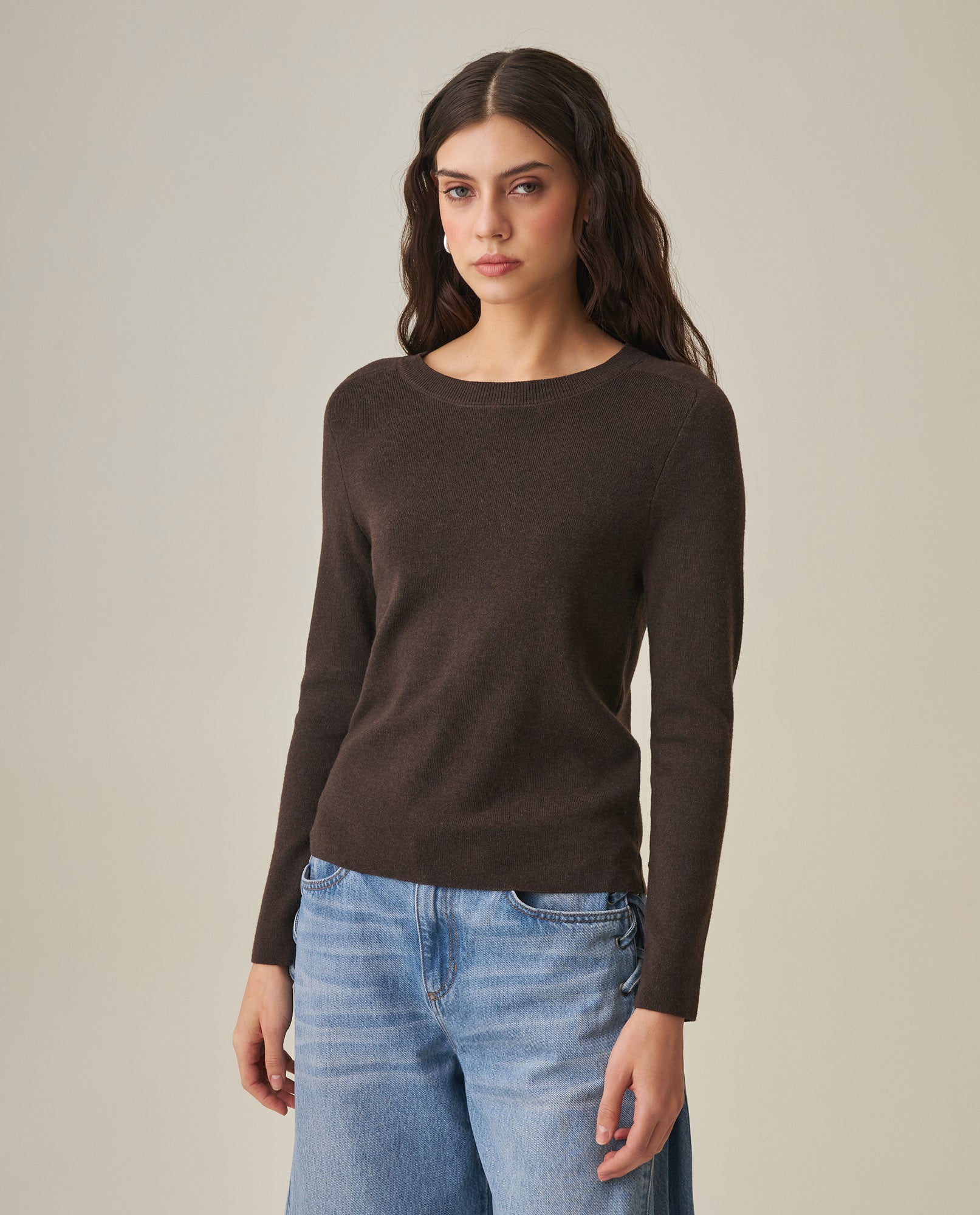Women´s Knit Top - Brown 63_792H010_CAF191016_0