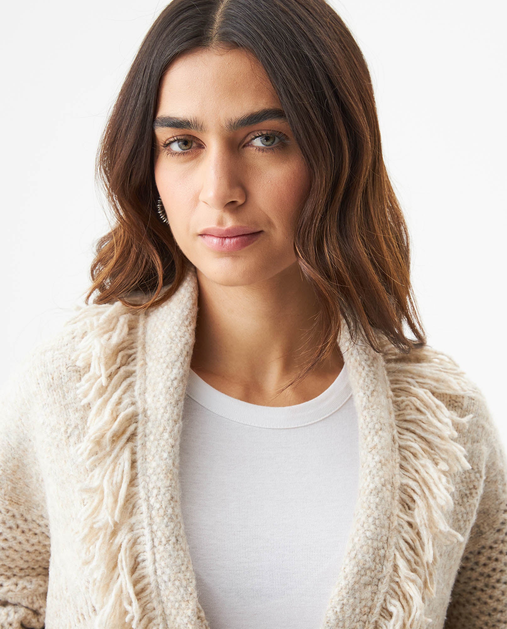 Women's 3D Textured Artisanal Oversized Cardigan, Coastal - 4