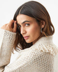Women's 3D Textured Artisanal Oversized Cardigan, Coastal - 6